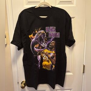 Kobe Bryant Black Mamba Graphic Men's Black T-Shirt Size Large BNOT